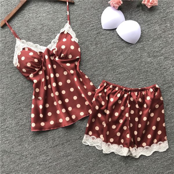 qweek lace women pajamas 2019 summer satin pijama mujer polka dot pyjamas women 2 pieces sets sleepwear cute home clothes, Blue;gray
qweek lace women pajamas 2019 summer satin pijama mujer polka dot pyjamas women 2 pieces sets sleepwear cute home clothes, Blue;gray