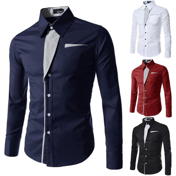 men's autumn shirt casual formal slim fit solid long sleeve dress shirt blouse business shirts men chemise homme, White;black
men's autumn shirt casual formal slim fit solid long sleeve dress shirt blouse business shirts men chemise homme, White;black