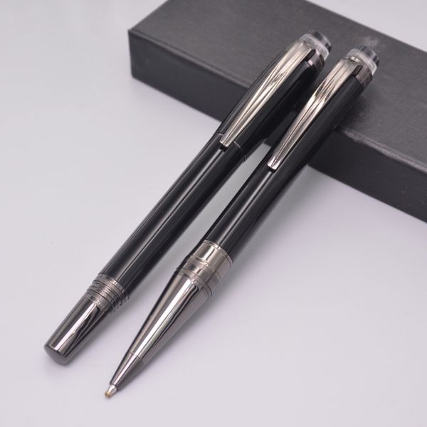High Quality Flat Crystal Black Resin Design Roller Ball Pen With PVD-plated Brushed Surfaces Clip MB Brand Writing Ballpoint Pen
High Quality Flat Crystal Black Resin Design Roller Ball Pen With PVD-plated Brushed Surfaces Clip MB Brand Writing Ballpoint Pen