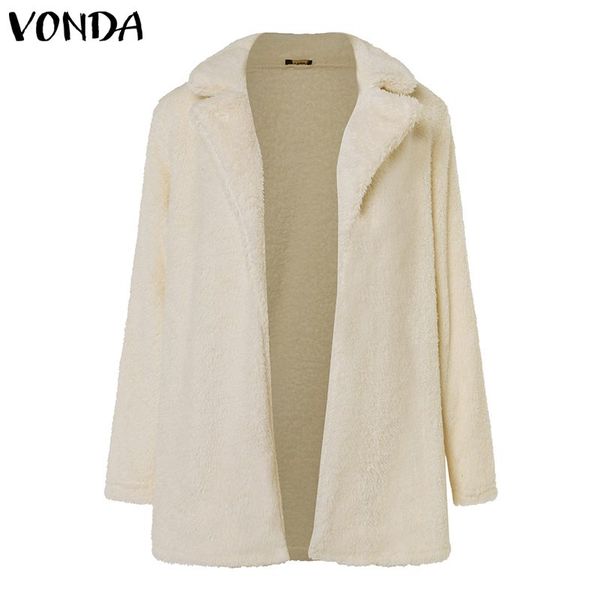 vonda 2019 autumn winter warm coat women faux fur long sleeve overcoat cardigan loose shaggy fluffy jackets outerwear plus size, Black
vonda 2019 autumn winter warm coat women faux fur long sleeve overcoat cardigan loose shaggy fluffy jackets outerwear plus size, Black