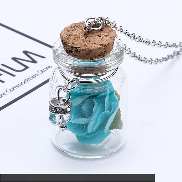 vintage luminous glow in the dark flower pendant necklace fluorescent glass bottle chain necklace gift jewelry, Silver
vintage luminous glow in the dark flower pendant necklace fluorescent glass bottle chain necklace gift jewelry, Silver