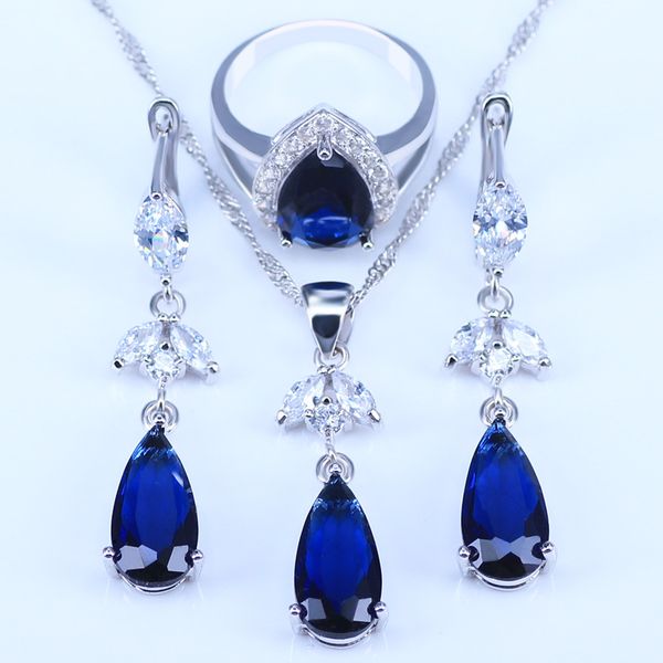 classic water drop blue cubic zirconia white cz 925 silver jewelry sets for women earrings/pendant/necklace/rings, Slivery;golden
classic water drop blue cubic zirconia white cz 925 silver jewelry sets for women earrings/pendant/necklace/rings, Slivery;golden