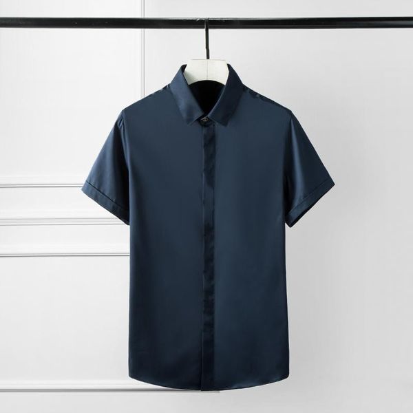 men's casual shirts 4 color mens luxury solid short sleeve men camisa masculina plus size 3xl 4xl slim fit man shrits, White;black
men's casual shirts 4 color mens luxury solid short sleeve men camisa masculina plus size 3xl 4xl slim fit man shrits, White;black