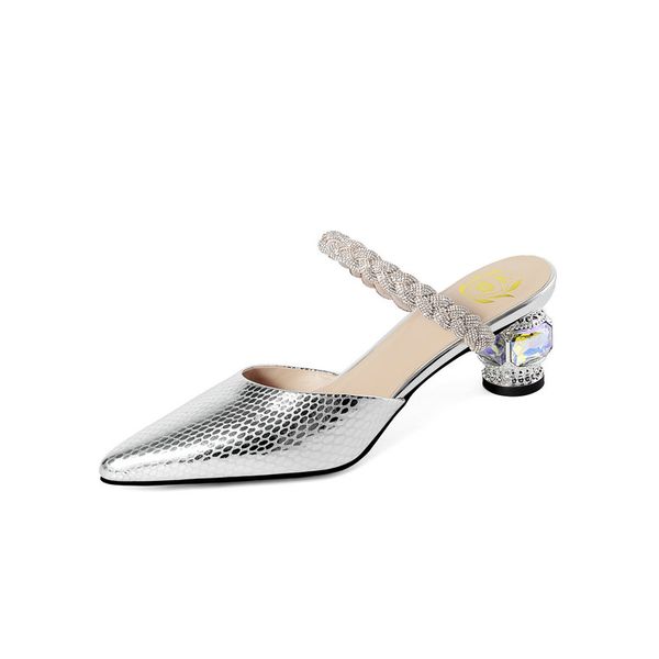 vintage genuine leather women shoes with crystal 2020 summer high heels slippers casual party shoes woman heels, Black
vintage genuine leather women shoes with crystal 2020 summer high heels slippers casual party shoes woman heels, Black