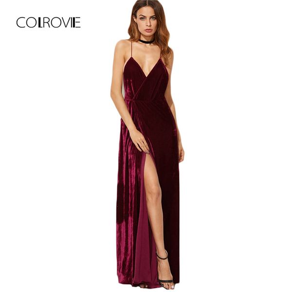 colrovie burgundy velvet maxi backless платье женщин осень бальные платья глубокий v шеи длинный элегантный платье новый strappy wrap платье, Black;pink
colrovie burgundy velvet maxi backless платье женщин осень бальные платья глубокий v шеи длинный элегантный платье новый strappy wrap платье, Black;pink