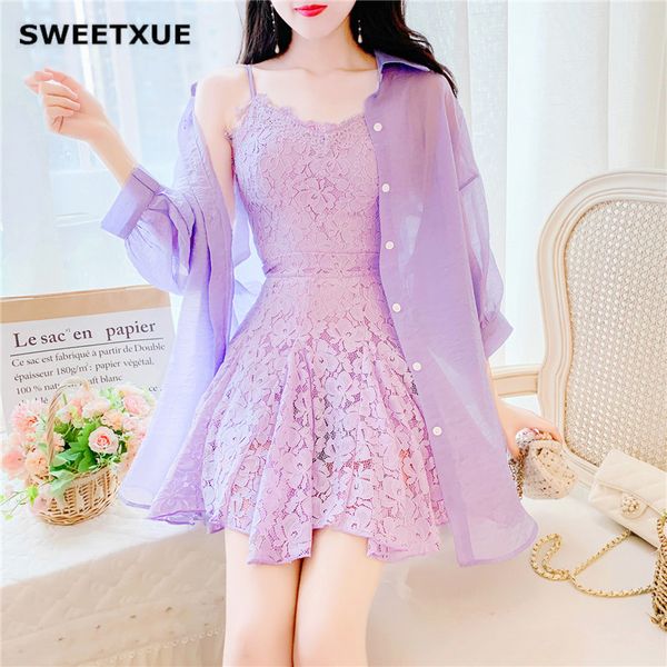 sweetxue лето новых женщин набор солнцезащитный кардиган рубашка + lace подтяжки + штаны юбка сплошной цвет костюм-тройка, White
sweetxue лето новых женщин набор солнцезащитный кардиган рубашка + lace подтяжки + штаны юбка сплошной цвет костюм-тройка, White