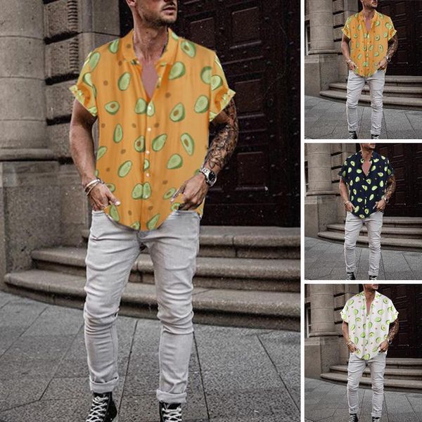 men's casual shirts incerun fashion summer hawaiian men shirt avocado print lapel 2021 streetwear holiday personality camisa masculina, White;black
men's casual shirts incerun fashion summer hawaiian men shirt avocado print lapel 2021 streetwear holiday personality camisa masculina, White;black