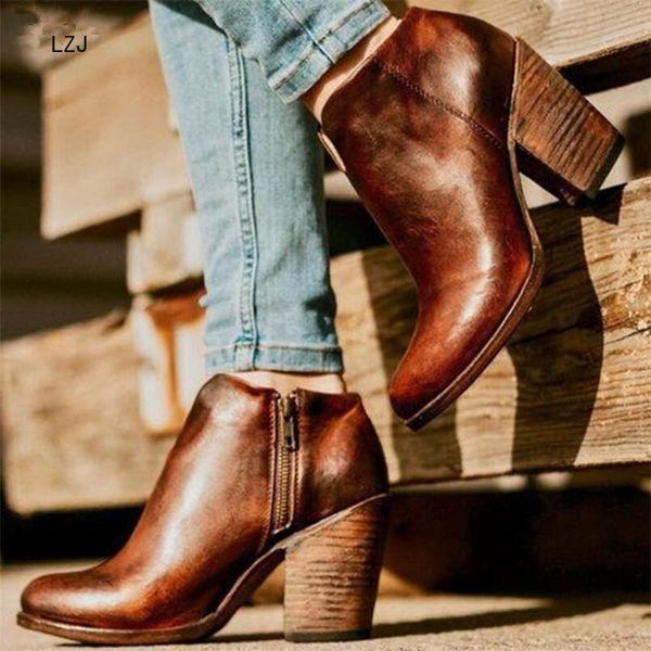 lzj 2019 autumn ankle boots women's thick heels casual shoes woman botas femininas new fashion women shoes big size 35-43, Black
lzj 2019 autumn ankle boots women's thick heels casual shoes woman botas femininas new fashion women shoes big size 35-43, Black