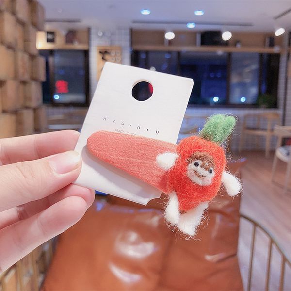 new korea cute children hairpin simple sweet wool felt cartoon fruits vegetables barrettes for girl fashion hair accessories, Slivery;white
new korea cute children hairpin simple sweet wool felt cartoon fruits vegetables barrettes for girl fashion hair accessories, Slivery;white