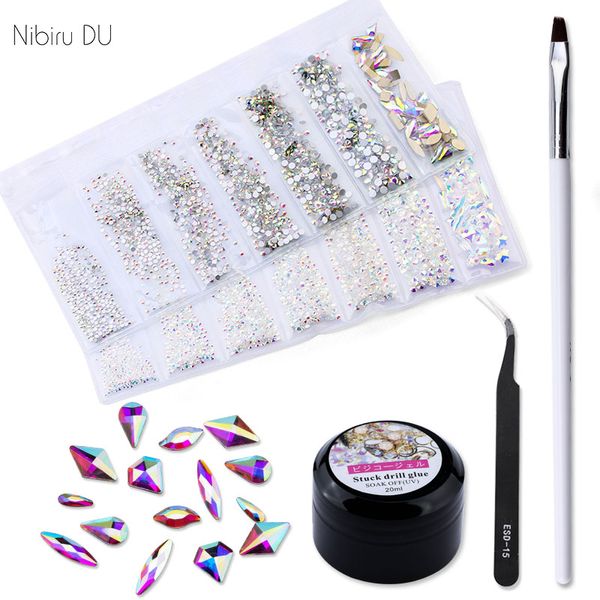 multi-size glass crystal transparent nail rhinestones diy tools set 3d art decorations nail glue adhesives kits, Silver;gold
multi-size glass crystal transparent nail rhinestones diy tools set 3d art decorations nail glue adhesives kits, Silver;gold