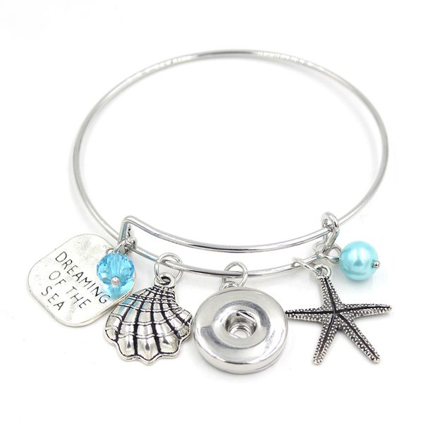 new arrival wholesale charm bracelets ocean starfish sea shell dreaming of the sea bracelet 18mm snap jewelry wire bangles snap bracelet, Golden;silver
new arrival wholesale charm bracelets ocean starfish sea shell dreaming of the sea bracelet 18mm snap jewelry wire bangles snap bracelet, Golden;silver