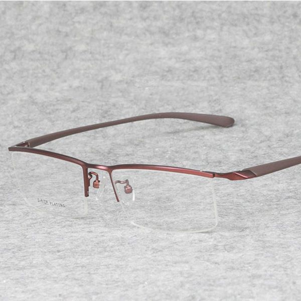 wholesale- titanium alloy half rim eyeglasses frames for men eyewear flexible temples legs ip electroplating alloy material, Silver
wholesale- titanium alloy half rim eyeglasses frames for men eyewear flexible temples legs ip electroplating alloy material, Silver