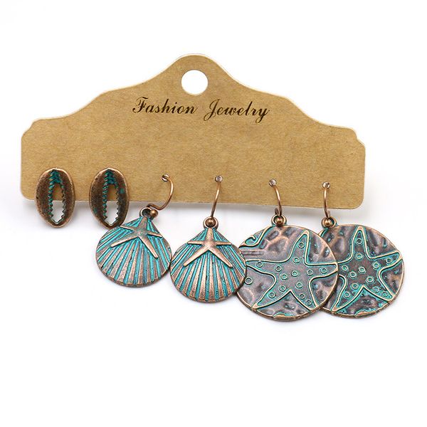 women personality ethnic bohemian vintage sea shell earrings dangle pendant earrings fashion creative earrings jewelry 3 pairs/set, Silver
women personality ethnic bohemian vintage sea shell earrings dangle pendant earrings fashion creative earrings jewelry 3 pairs/set, Silver
