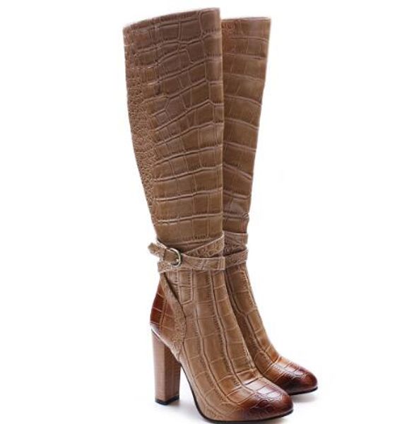 2018 new autumn and winter crocodile pattern knee high boots fashion round toe chunky high heel long boots ladies zipper, Black
2018 new autumn and winter crocodile pattern knee high boots fashion round toe chunky high heel long boots ladies zipper, Black