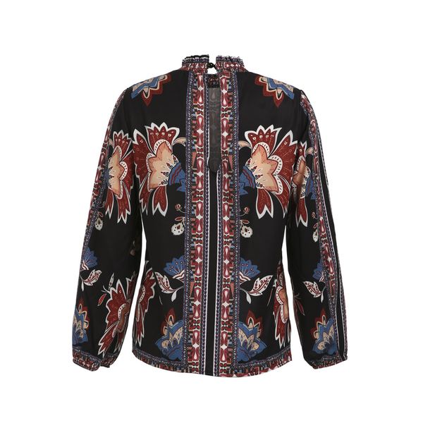 fashion women autumn boho long sleeve shirt ladies casual floral blouse loose shirt turtleneck, White
fashion women autumn boho long sleeve shirt ladies casual floral blouse loose shirt turtleneck, White