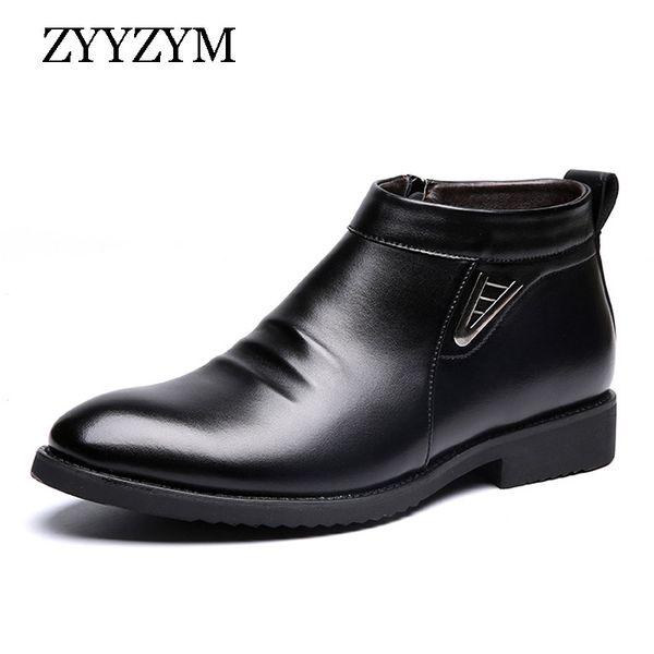 boots zyyzym mens winter short plush keep warm business casual leather solid color cotton male, Black
boots zyyzym mens winter short plush keep warm business casual leather solid color cotton male, Black