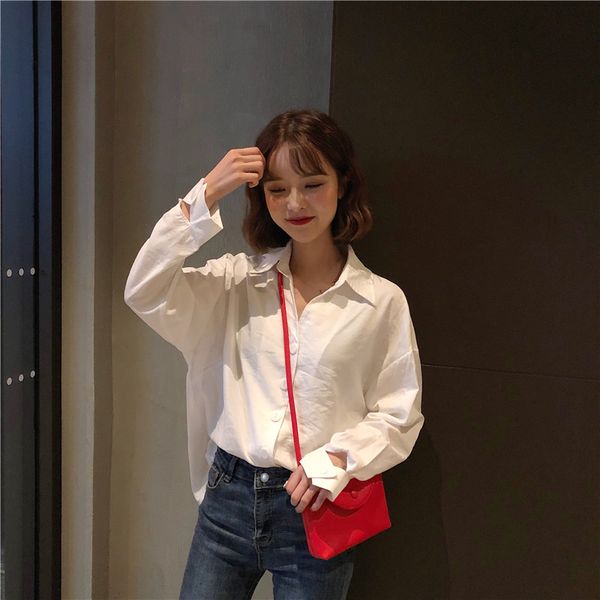 women blusas 2019 spring summer long sleeve v-neck korean fashion solid casual ladies shirts chemisier femme, White
women blusas 2019 spring summer long sleeve v-neck korean fashion solid casual ladies shirts chemisier femme, White