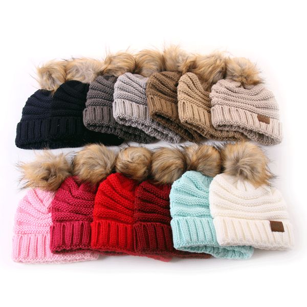 

Warm baby kid toddler winter cap hat cc beanie kid hat wool knit outdoor port cap for children fa hion 2019 chri tma gift lovely, Blue;gray