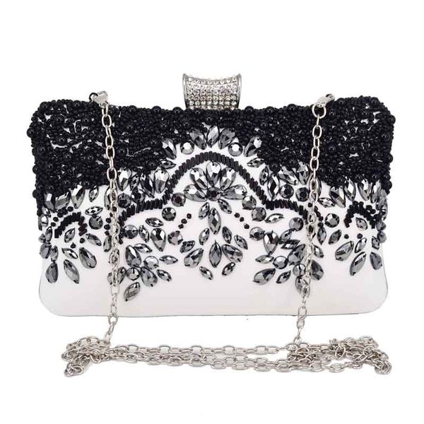 classic black beading white pu leather bags women gray rhinestone crystal evening handbags chainshoulder purses
classic black beading white pu leather bags women gray rhinestone crystal evening handbags chainshoulder purses