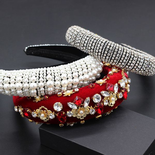 exquisite and exaggerated fashion headband baroque heavy industry fashion wild rhinestone headband 679, Golden;white
exquisite and exaggerated fashion headband baroque heavy industry fashion wild rhinestone headband 679, Golden;white