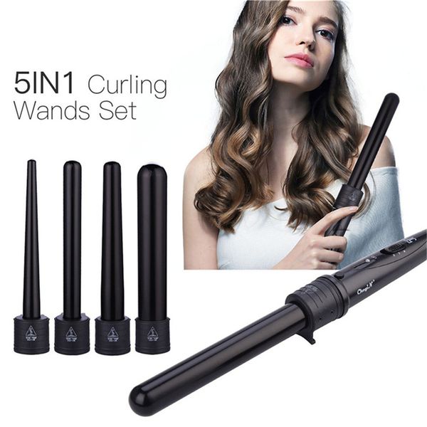 5 in 1 curling wand professional hair curling iron set 5 interchangeable ceramic barrels hair curler + heat resistant glove 35
5 in 1 curling wand professional hair curling iron set 5 interchangeable ceramic barrels hair curler + heat resistant glove 35