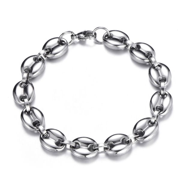 charm jewelry men's bracelet stainless steel coffee bean chain 7-11mm chain bangle jewelry 2020 vcool vp823, Black
charm jewelry men's bracelet stainless steel coffee bean chain 7-11mm chain bangle jewelry 2020 vcool vp823, Black