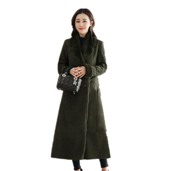 2019 winter new women casual fashion suede sheep wool coat long cotton coat plus velvet thick warm jackets outerwear parker 662, Black
2019 winter new women casual fashion suede sheep wool coat long cotton coat plus velvet thick warm jackets outerwear parker 662, Black
