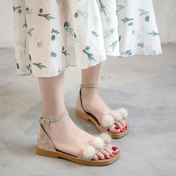 new bohemia sandals flat with summer beach sandalet women sandals fashion fun fur ladies shoes shallow big size, Black
new bohemia sandals flat with summer beach sandalet women sandals fashion fun fur ladies shoes shallow big size, Black