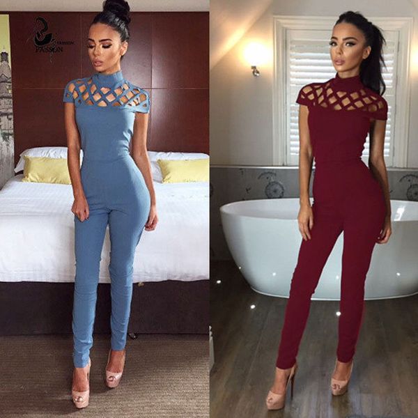 women ladies one piece clubwear hollow out short sleeves bodycon party jumpsuit romper trousers, Black;white
women ladies one piece clubwear hollow out short sleeves bodycon party jumpsuit romper trousers, Black;white