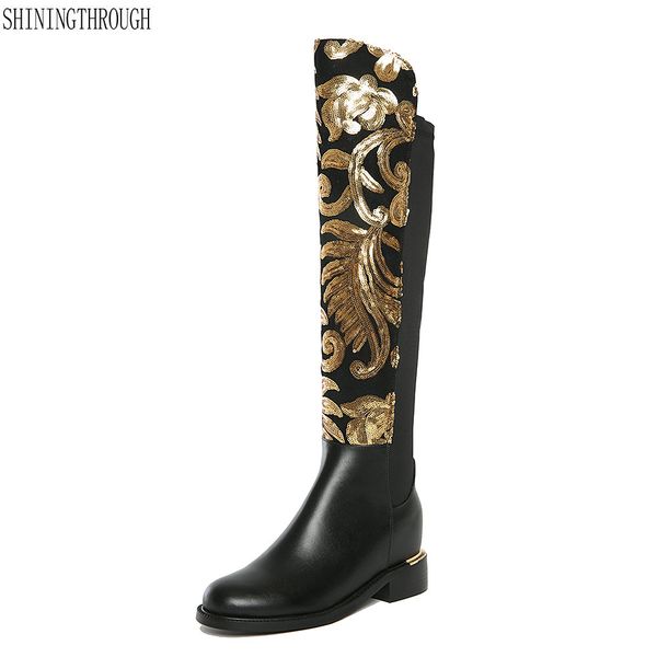 2018 new arrival genuine leather boots women square heel autumn winter women knee high motorcycle boots female shoes, Black
2018 new arrival genuine leather boots women square heel autumn winter women knee high motorcycle boots female shoes, Black