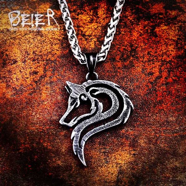 beier 316l stainless steel dropshipping sell viking wolf men necklace celt wolf head pendant fashion jewelry lp302, Silver
beier 316l stainless steel dropshipping sell viking wolf men necklace celt wolf head pendant fashion jewelry lp302, Silver