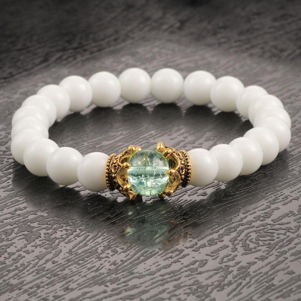 charm men women crown 8mm natural stone white beads elastic bracelets & bangles king queen couple bracelets friends jewelry, Black
charm men women crown 8mm natural stone white beads elastic bracelets & bangles king queen couple bracelets friends jewelry, Black