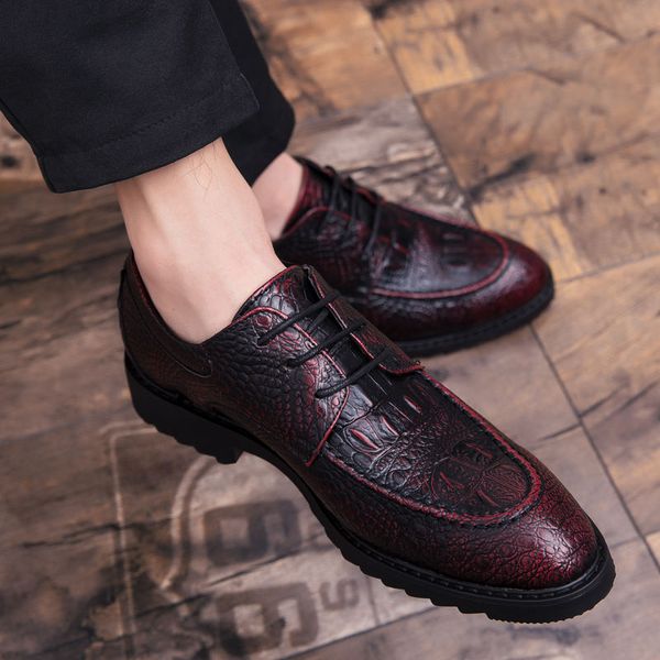 boys' new male pointed leather shoes crocodile pattern spring and autumn trend business leisure leather shoes male hair stylist, Black;grey
boys' new male pointed leather shoes crocodile pattern spring and autumn trend business leisure leather shoes male hair stylist, Black;grey