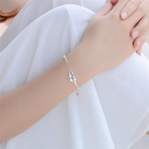 2 pcs star ball bracelets for women jewelry trendy 925 silver anklets ladies fashion silver bracelet female double promotion, Golden;silver
2 pcs star ball bracelets for women jewelry trendy 925 silver anklets ladies fashion silver bracelet female double promotion, Golden;silver