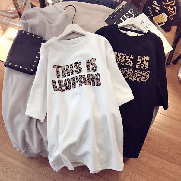 2019 short sleeve spring new fashion leopard print letters loose t shirt woman graphic tees women ulzzang streetwear, White
2019 short sleeve spring new fashion leopard print letters loose t shirt woman graphic tees women ulzzang streetwear, White