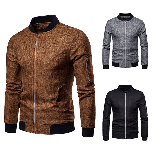 2018 autumn and winter new style ouma men casual solid color linen long sleeve jacket jk10, Black
2018 autumn and winter new style ouma men casual solid color linen long sleeve jacket jk10, Black