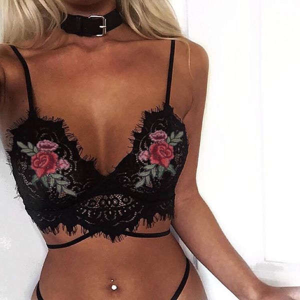 2019 embroidery floral crop women camis lace floral mesh bralette bra bustier, White
2019 embroidery floral crop women camis lace floral mesh bralette bra bustier, White