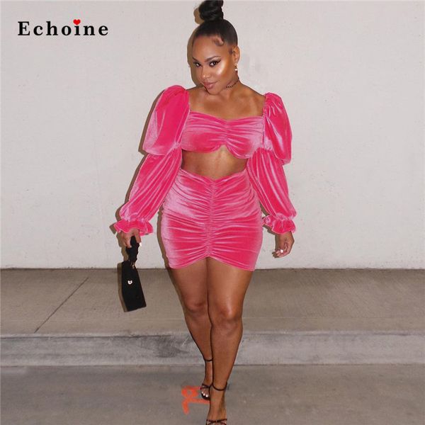 women two pieces set strapless ruched long puff sleeve crop short skirt vintage elastic elegant ladies streetwear, White
women two pieces set strapless ruched long puff sleeve crop short skirt vintage elastic elegant ladies streetwear, White