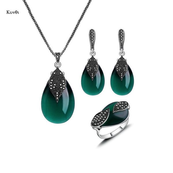 natural stone pendant necklace earrings rings sets for women vintage silver red green water drop opal jewelry sets gifts
natural stone pendant necklace earrings rings sets for women vintage silver red green water drop opal jewelry sets gifts