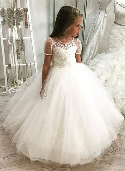 princess modern backless lace ball gown short sleeve flower girl dress for wedding first communion 2020 dot tulle short sleeve pageant, White;blue
princess modern backless lace ball gown short sleeve flower girl dress for wedding first communion 2020 dot tulle short sleeve pageant, White;blue