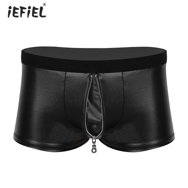 mens lingerie wet look faux leather boxer shorts panties zipper crotch low rise underwear exotic nightclub underpants, Black;white
mens lingerie wet look faux leather boxer shorts panties zipper crotch low rise underwear exotic nightclub underpants, Black;white