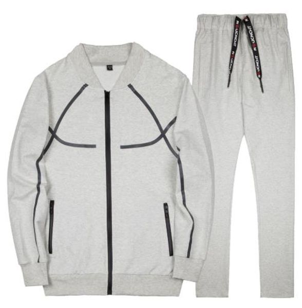 mens designer tracksuits fashion solid color long sleeve 2pcs sets slim sport casual suits male clothing, Gray
mens designer tracksuits fashion solid color long sleeve 2pcs sets slim sport casual suits male clothing, Gray