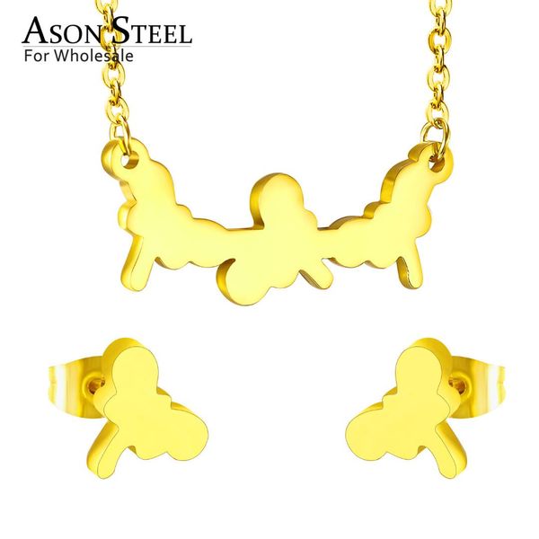 asonsteel 316l stainless steel gold color jewelry sets for women 2019 feather pendant necklace small stud earrings for femme, Silver
asonsteel 316l stainless steel gold color jewelry sets for women 2019 feather pendant necklace small stud earrings for femme, Silver