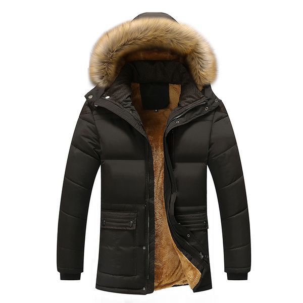 brand winter parka mens tide solid jacket male outwear thick warm hooded parka men fur collar windproof padded coat men big size, Black
brand winter parka mens tide solid jacket male outwear thick warm hooded parka men fur collar windproof padded coat men big size, Black