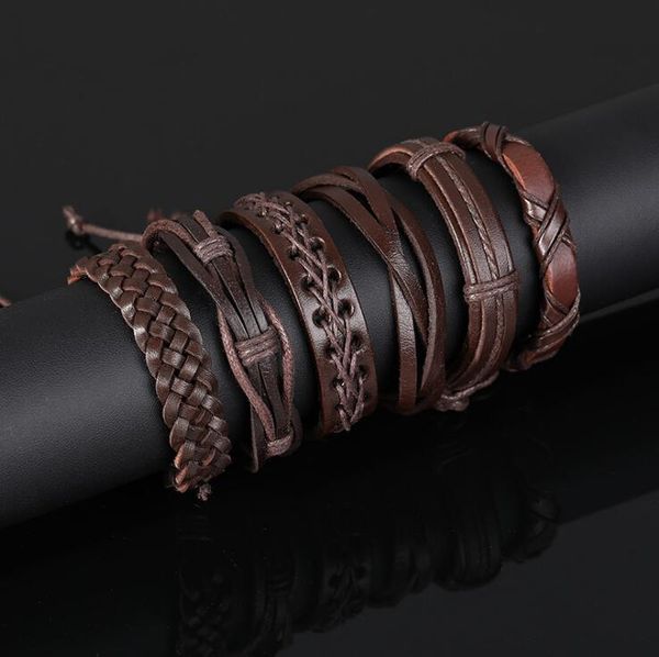 handmade woven cow leather pu bracelets for men classic antique plaited knitted leather rope wrist band, Black
handmade woven cow leather pu bracelets for men classic antique plaited knitted leather rope wrist band, Black