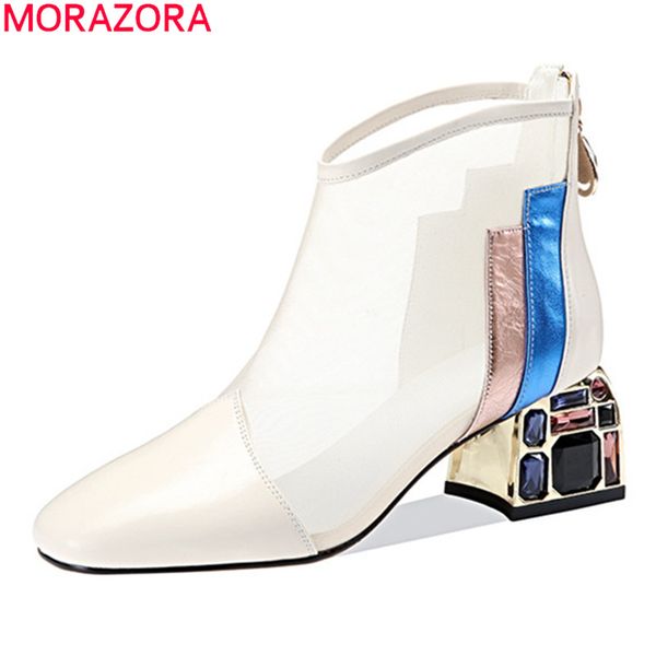 morazora 2020 new spring autumn ankle boots genuine leather fashion ladies shoes simple square heels casual women boots, Black
morazora 2020 new spring autumn ankle boots genuine leather fashion ladies shoes simple square heels casual women boots, Black