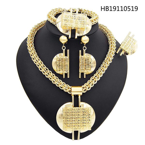 yulaili classic dubai gold necklace jewelry sets african bridal big pendant earrings bracelet ring for women ethiopia jewellery set, Black 
yulaili classic dubai gold necklace jewelry sets african bridal big pendant earrings bracelet ring for women ethiopia jewellery set, Black