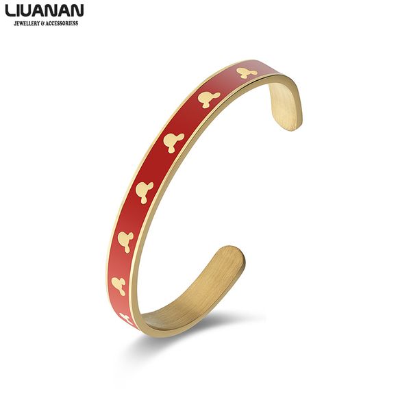 stainless steel loves bangles bracelets for women enamel cute mouse bracelet lucky female jewelry gift, Black
stainless steel loves bangles bracelets for women enamel cute mouse bracelet lucky female jewelry gift, Black
