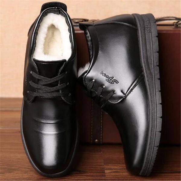 winter men's boots warm fur snow boots, business men's short real leather boots zapatos de hombre non-slip fur boot size 40-44, Black
winter men's boots warm fur snow boots, business men's short real leather boots zapatos de hombre non-slip fur boot size 40-44, Black