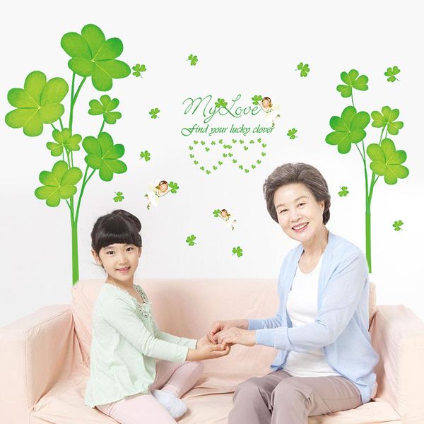 clover lucky grass bedroom living room sofa tv wall pvc removable sticker sk9068
clover lucky grass bedroom living room sofa tv wall pvc removable sticker sk9068